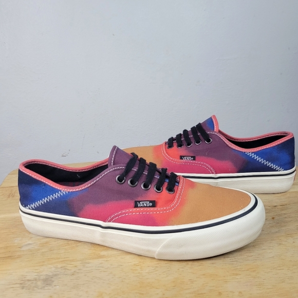 Vans authentic, Multicolor Ombre, Sunset Fade, Unisex Size : 9.5 (BARELY WORN) - Picture 5 of 16